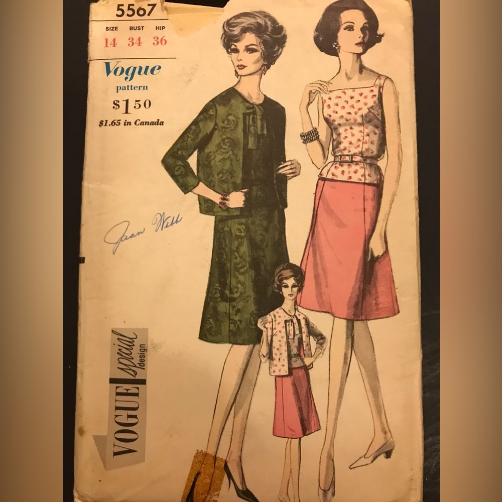 Size 14 Vogue Vintage (used) Pattern 5567